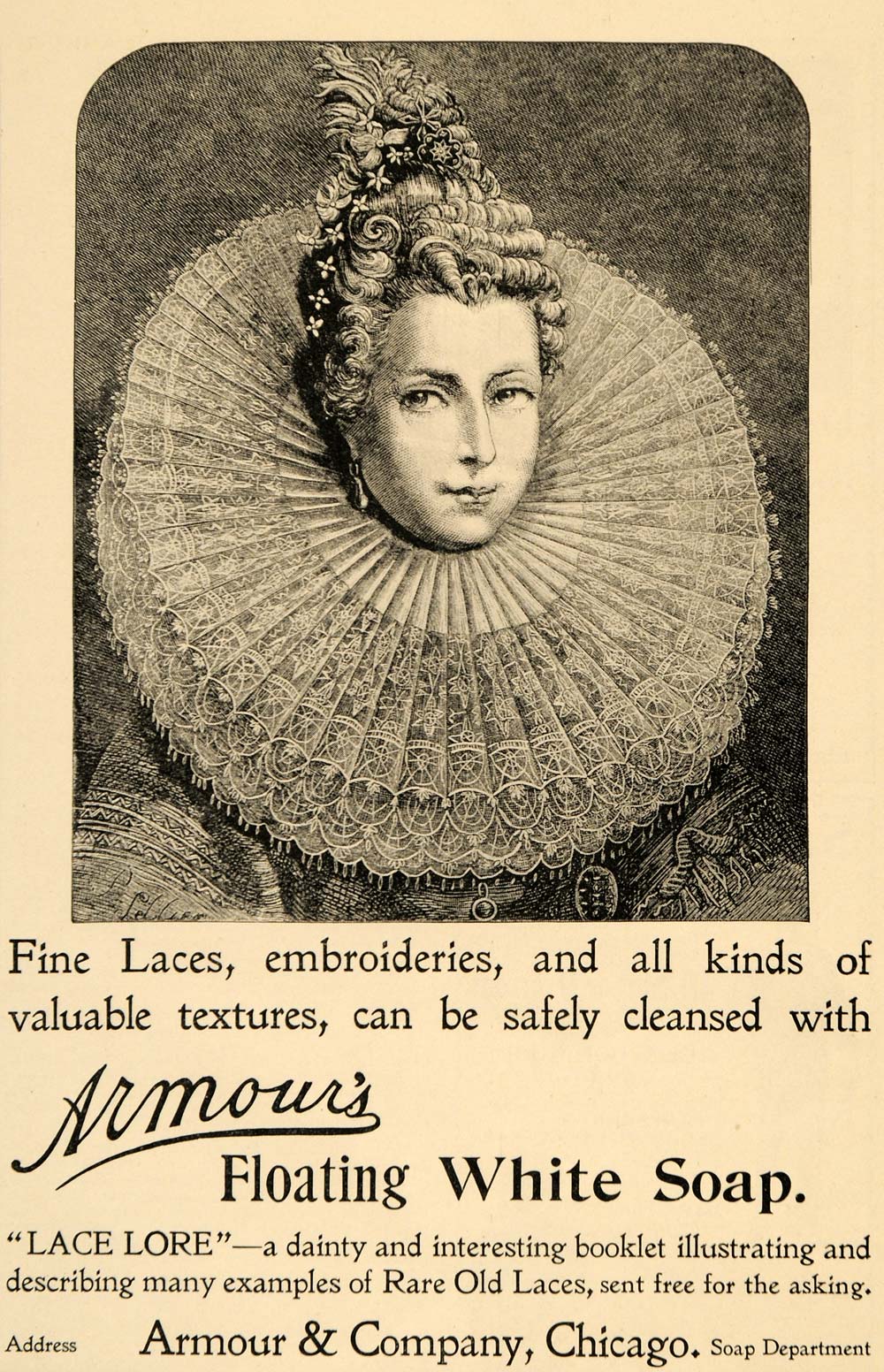 1897 Ad Armour & Company Chicago Floating White Soap - ORIGINAL ADVERTISING LHJ4