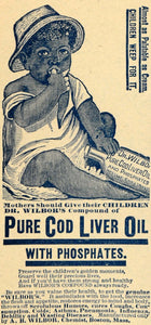 1892 Ad Wilbor Chemist Cod Liver Oil Phosphates Baby - ORIGINAL ADVERTISING LHJ4