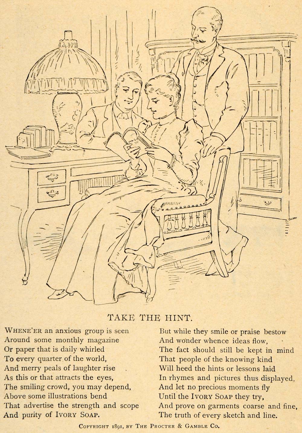 1892 Ad Procter & Gamble Co. Ivory Soap Bath Product - ORIGINAL ADVERTISING LHJ4