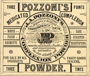 1892 Ad Pozzoni's Medicated Complexion Powder Cosmetics - ORIGINAL LHJ4