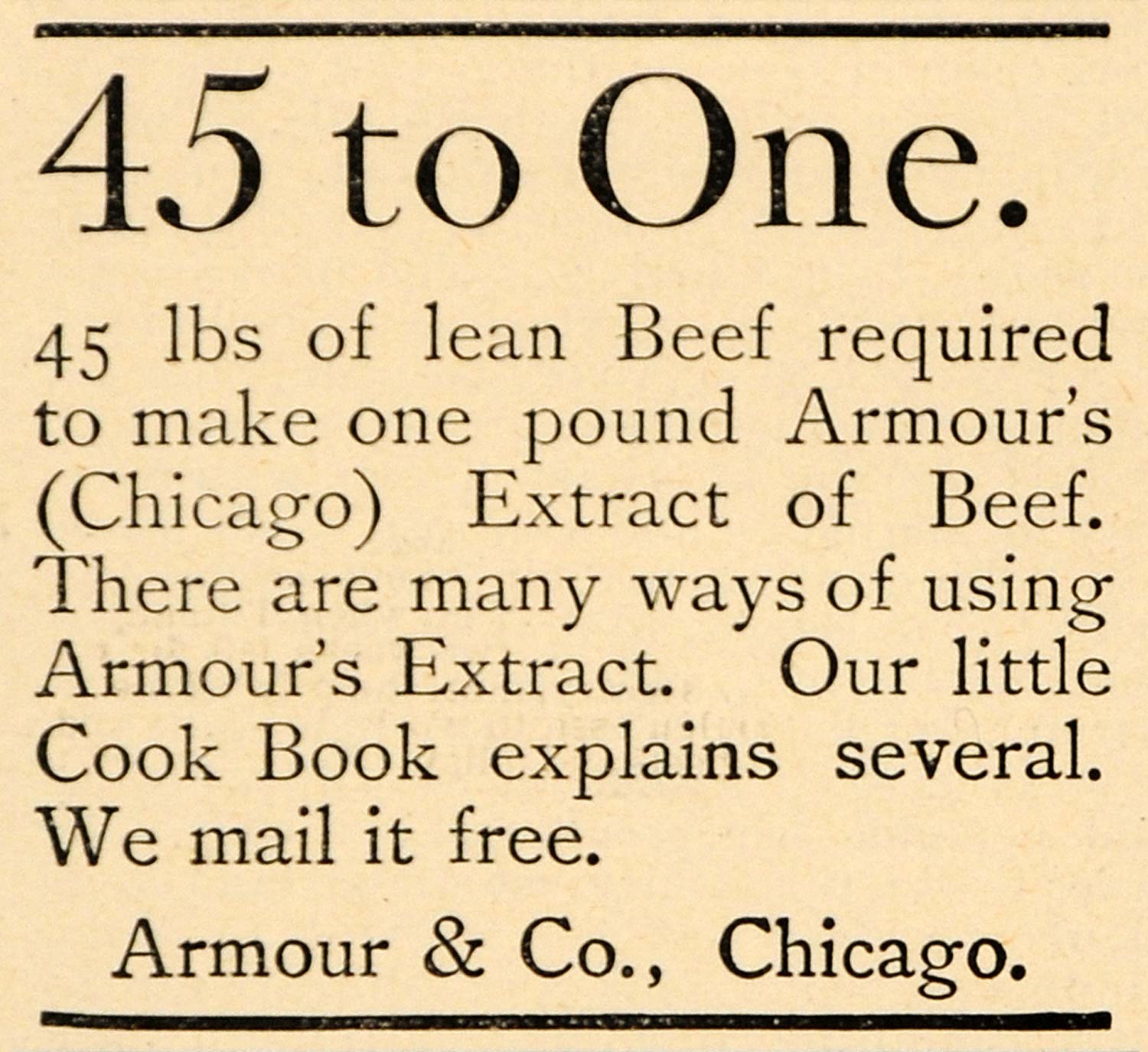 1892 Ad Armour & Co. Extract of Beef Soup Stock Chicago - ORIGINAL LHJ4