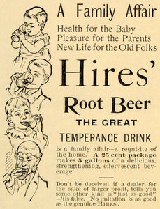 1892 Ad Hires Root Beer Family Temperance Drink Pricing - ORIGINAL LHJ4