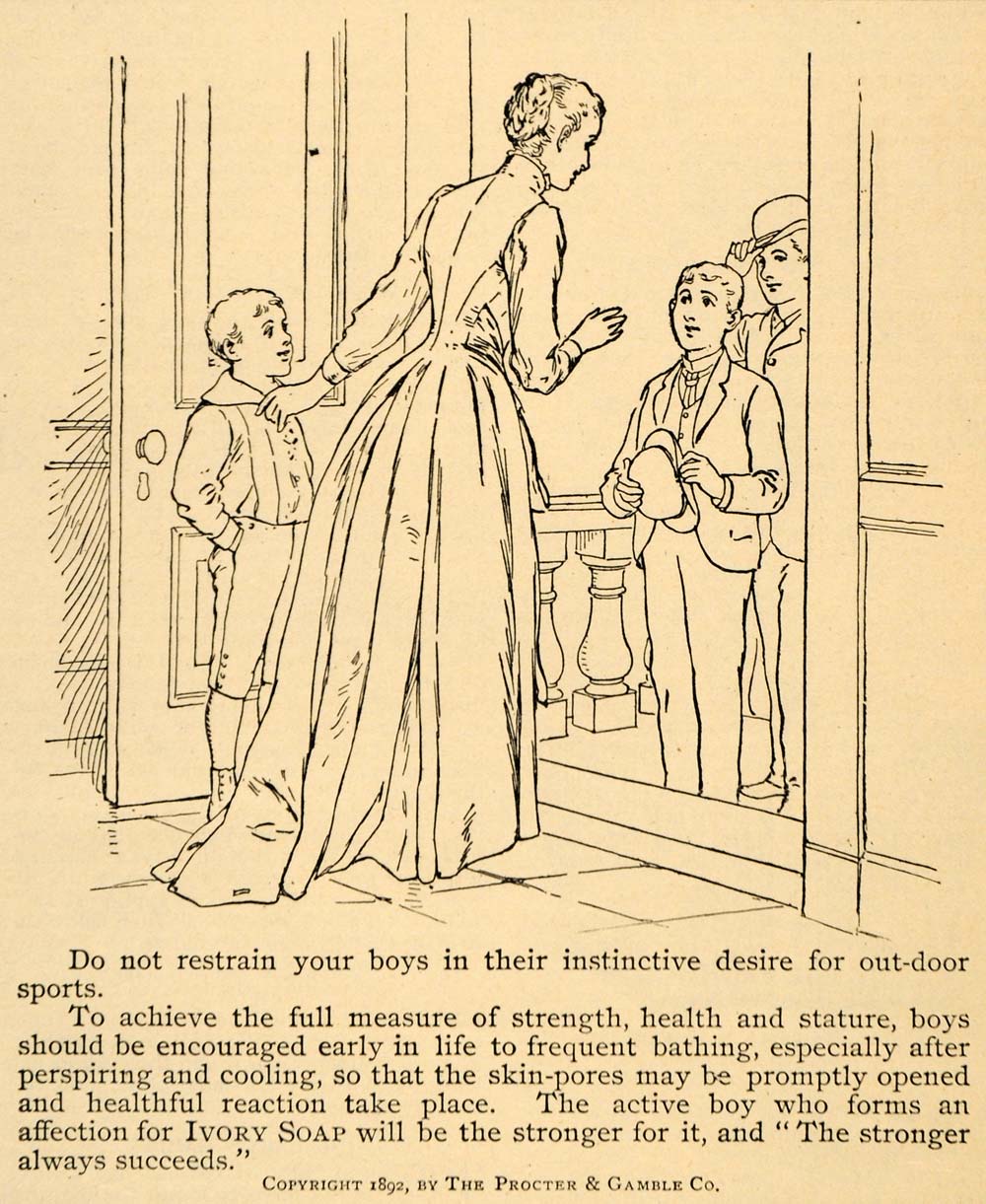 1892 Ad Proctor Gamble Ivory Soap Boys Play Outdoors - ORIGINAL ADVERTISING LHJ4