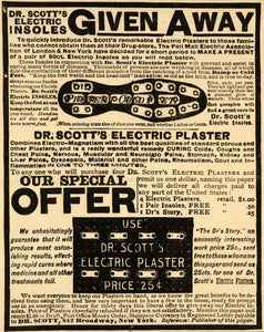 1889 Ad Dr. Scott Electric Plaster Shoe Insoles Pricing - ORIGINAL LHJ4
