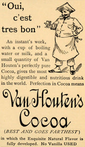 1893 Ad Van Houtens Cocoa Beverage Hot Chocolate Drink - ORIGINAL LHJ4