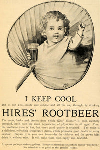 1893 Ad Chas E Hires Co Rootbeer Carbonated Drink Child Natural Concentrate LHJ4
