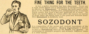 1892 Ad Sozodont Dentifrice Toothpaste Dental Toiletry Teeth Oriental LHJ4