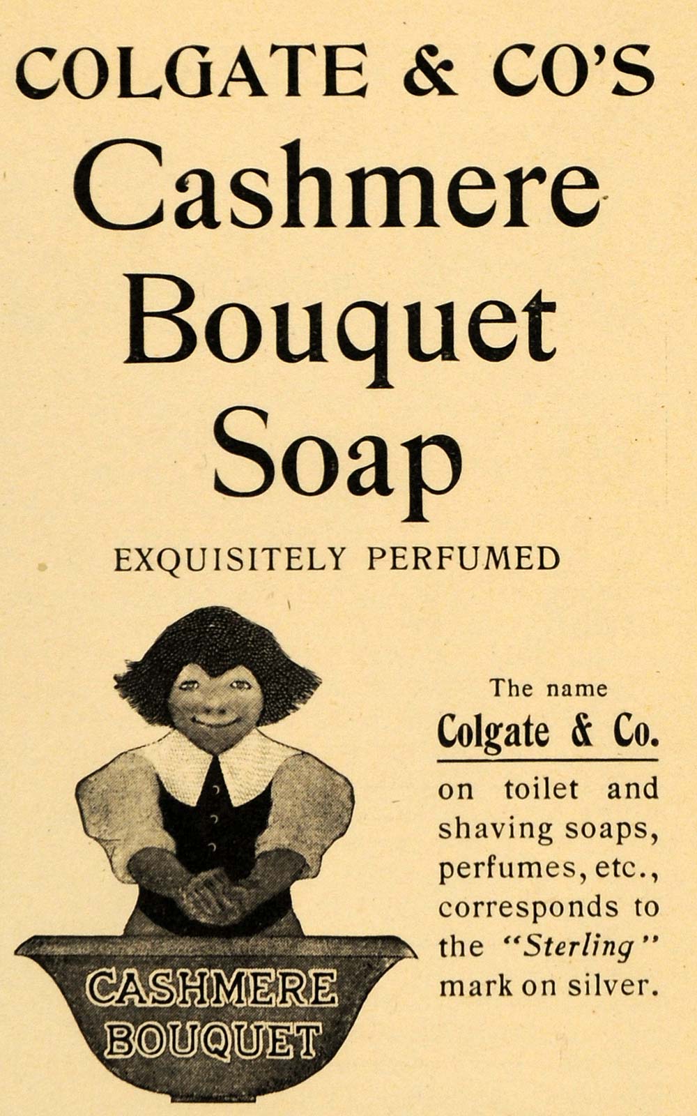 1900 Ad Colgate Cashmere Bouquet Soaps Perfumes Toilet Waters Boy Washing LHJ4