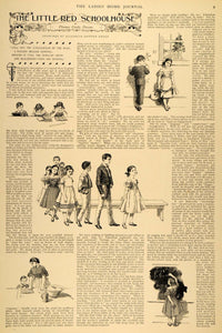 1897 Article Little Red Schoolhouse Children F. Parsons Elizabeth Shippen LHJ5