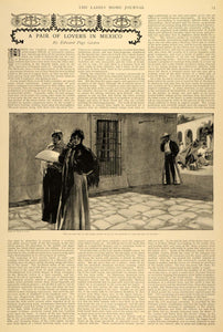 1897 Article Lovers in Mexico Edward Page Gaston Wiles - ORIGINAL LHJ5