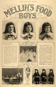 1897 Ad Doliber-Goodale Mellin's Boys Food Mason Baby Nutrition Triplets LHJ5
