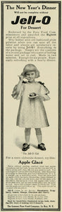 1906 Ad Genesee Pure Foods Jell-O Desserts Treats Girl Child New Years LHJ6