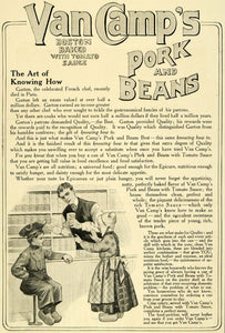 1906 Ad Van Camp Baked Pork Beans Food Dutch Children Clogs Grocer Clerk LHJ6