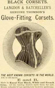 1891 Ad Langdon Batcheller's Thomson's Glove Fitting Corsets Fashion Styles LHJ6