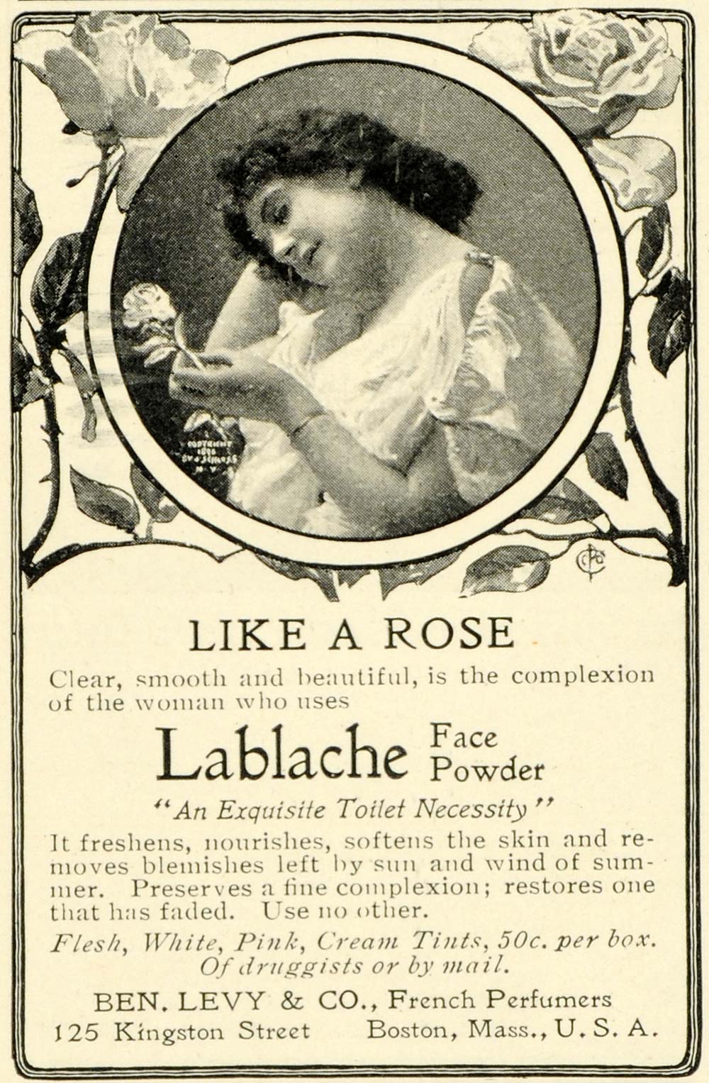 1902 Ad Ven Levy Lablache Face Powder Makeup Cosmetics Complexion LHJ6