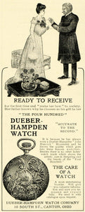 1902 Ad Dueber Hampden Ornate Pocket Watches Canton Ohio Jewelry Time LHJ6