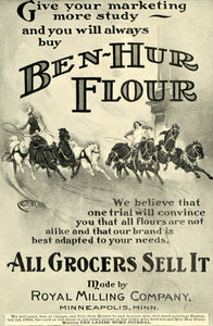 1902 Ad Ben Hur Flour Royal Milling Minneapolis Minnesota Baking Roman LHJ6