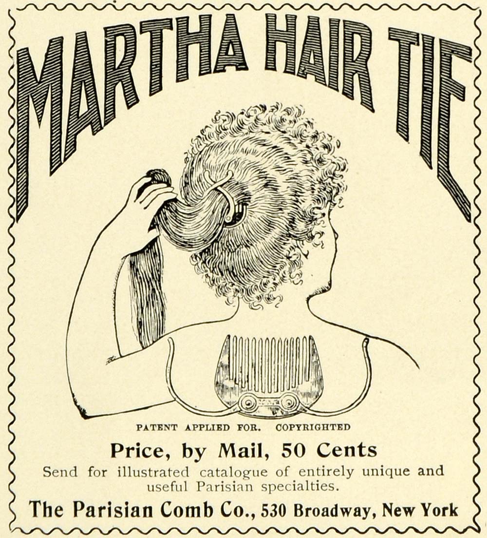 1899 Ad Parisian Comb Martha Hair Tie Clip Accessories 530 Broadway New LHJ6