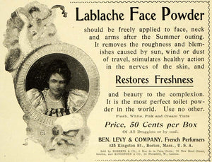 1899 Ad Lablache Face Powder Benjamin Levy Skin Care Cosmetics French LHJ6