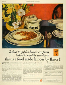 1927 Ad Postum Cereal Grape-Nut Breakfast Marion Powers - ORIGINAL LHJ7