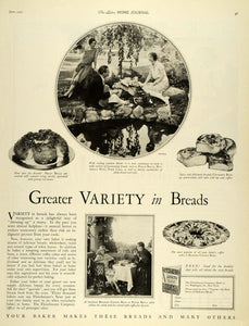 1927 Ad Fleischmann Co. Yeast Pecan Rolls Dessert Food - ORIGINAL LHJ7