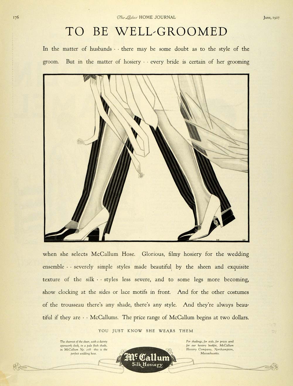 1927 Ad McCallum Hosiery Silk Hose Clothing Accessories - ORIGINAL LHJ7