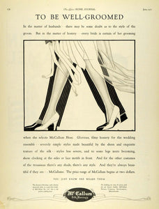 1927 Ad McCallum Hosiery Silk Hose Clothing Accessories - ORIGINAL LHJ7