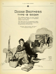 1925 Ad Dodge Brothers Detroit Type-B Sedan Automobile - ORIGINAL LHJ7