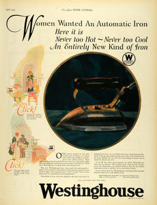 1925 Ad Automatic Iron Westinghouse Electric Company - ORIGINAL ADVERTISING LHJ7