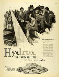 1925 Ad Hydrox Sunshine Cream Filled Chocolate Wafer - ORIGINAL ADVERTISING LHJ7