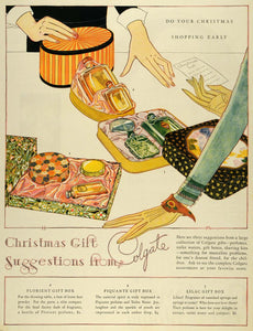 1925 Ad Colgate Christmas Gifts Perfumes Toilet Waters Compacts Toiletry LHJ7