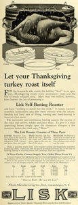 1925 Ad Lisk Manufacturing Self-Basting Turkey Roaster Appliance LHJ7