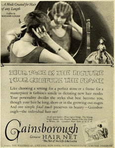 1925 Ad Western Weco Gainsborough Hair Nets Hairstyling Madame Louise LHJ7