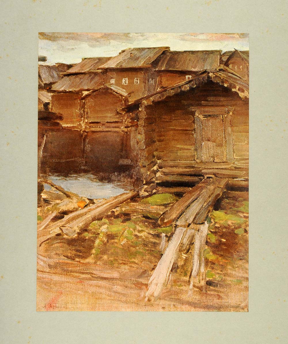 1905 Print Village Du Nord De La Russie Northern Russia - ORIGINAL LMC2