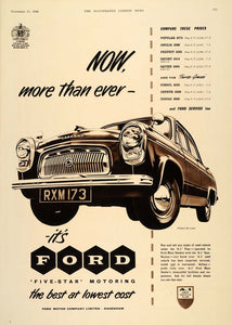 1956 Ad British Ford Perfect de Luxe Automobile Car UK - ORIGINAL LN1