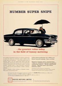 1964 Ad Humbler Super Snipe Black British Automobile UK - ORIGINAL LN1