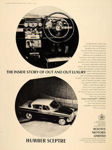 1965 Ad Humbler Sceptre British Car Automobile Interior - ORIGINAL LN1