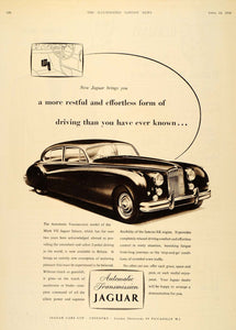 1956 Ad Jaguar Mark VII Saloon Automatic Transmission - ORIGINAL ADVERTISING LN1