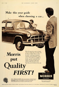 1956 Ad Morris Oxford Saloon BMC British Car Automobile - ORIGINAL LN1