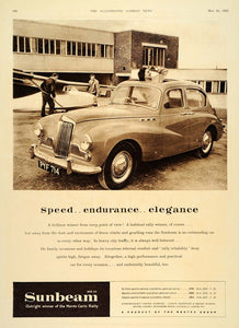 1955 Ad Sunbeam Mk III Sports Saloon Sunroof Automobile - ORIGINAL LN1