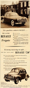1955 Ad Renault Fregate 750 French Car 4-Door Saloon - ORIGINAL ADVERTISING LN1