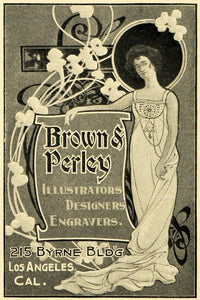 1901 Ad Brown Perley Illustrators Engravers Designers - ORIGINAL LOS1