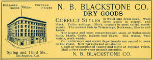 1899 Ad N. B. Blackstone Dry Goods Store Los Angeles CA - ORIGINAL LOS1