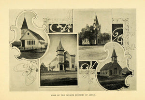 1901 Print Azusa California Church Edifice Architecture ORIGINAL HISTORIC LOS1