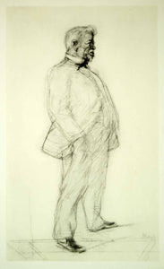 1951 Lithograph Henri de Toulouse-Lautrec Homme Debout Standing Man Portrait