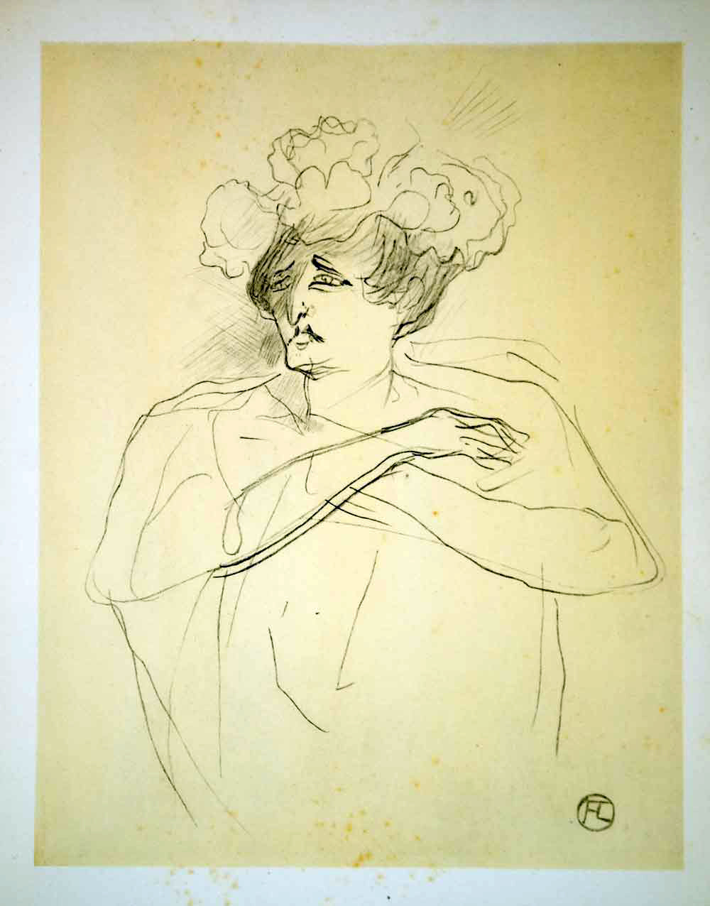 1951 Lithograph Toulouse-Lautrec Mademoiselle G. dans Messaline Portrait Opera