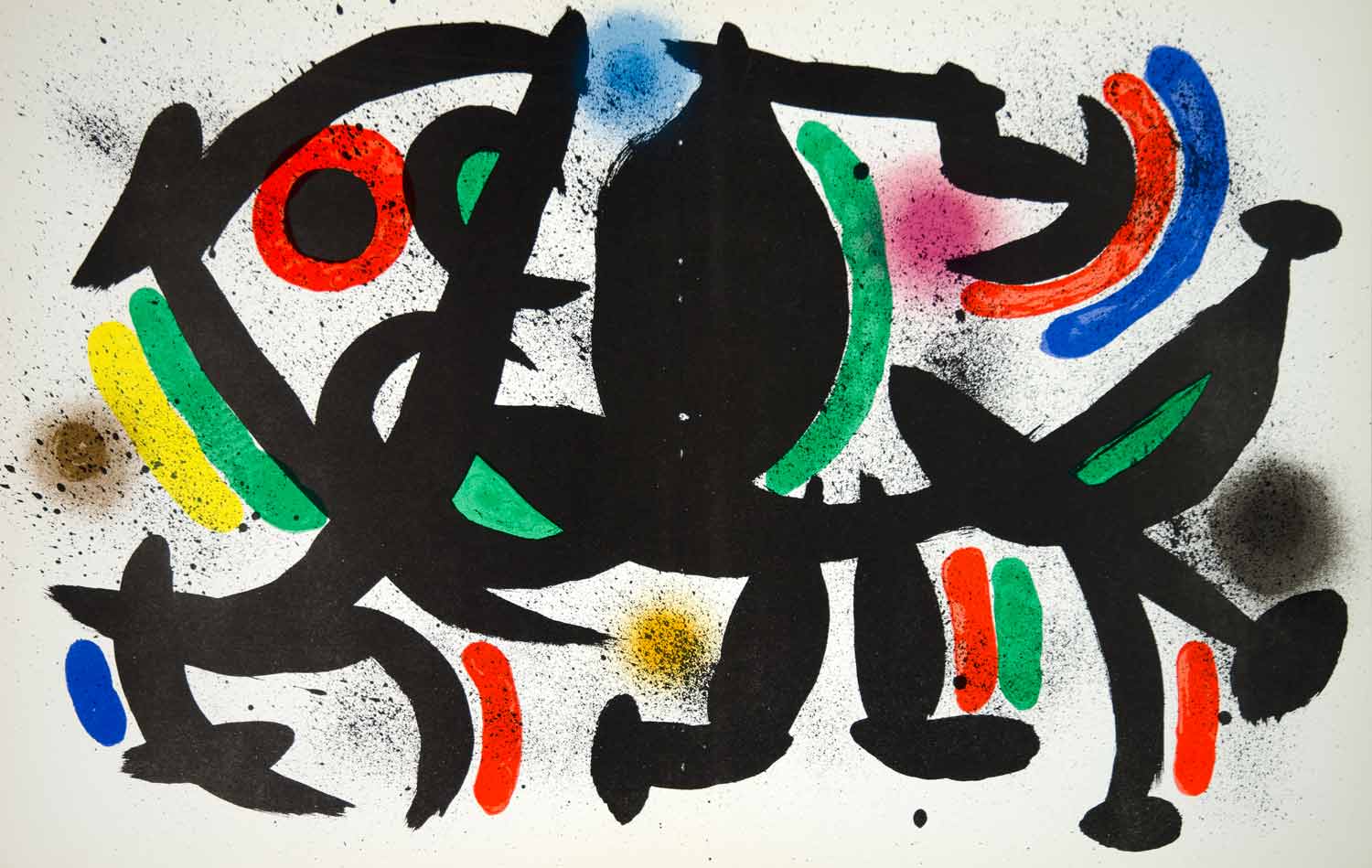 1972 Color Lithograph Joan Miro Litografia VIII Shapes Abstract Modern Spanish
