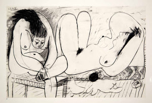1962 Photolithograph Picasso Nude Bathers Art Le Dejeuner sur l'herbe 6.6.61 XI
