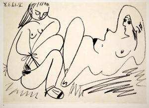 1962 Photolithograph Picasso Nude Bathers Art Le Dejeuner sur l'herbe 8.6.61 V