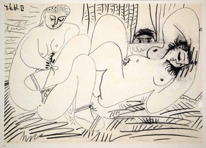 1962 Photolithograph Picasso Nude Bathers Art Le Dejeuner sur l'herbe 8.6.61 VI